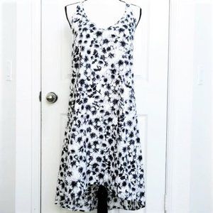 Black & White Flower Print Dress